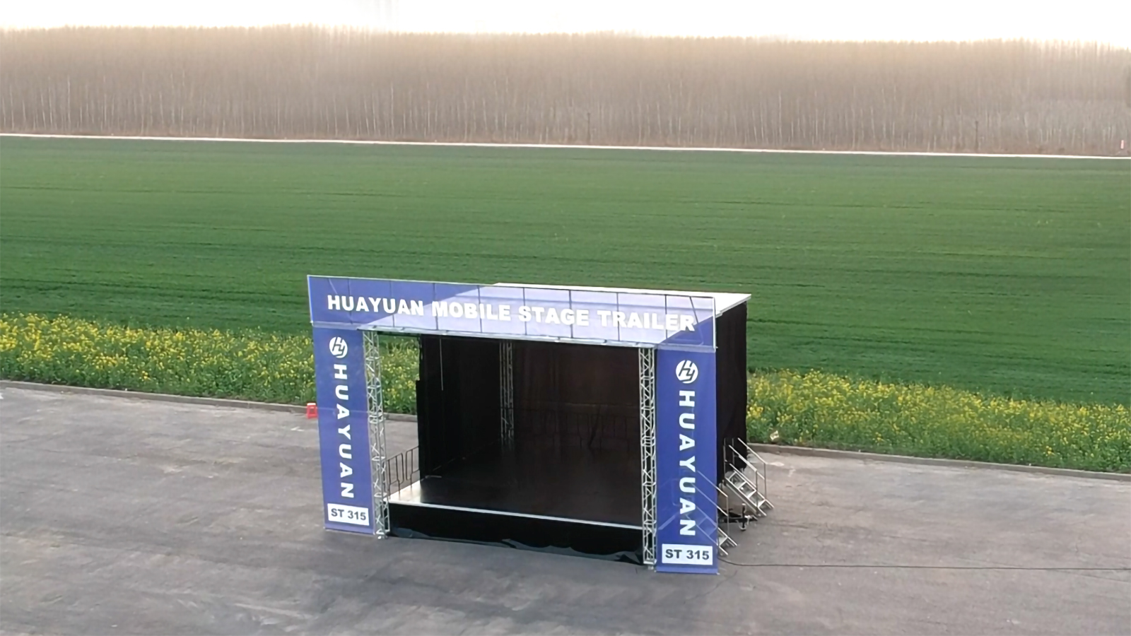  mobile stage hydraulic stage trailer