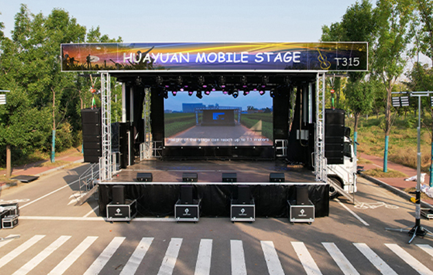 Hydraulic Mobile Stage Truck T315 with LED Screen | Outdoor Event Stage