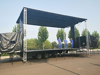 mobile stage semi trailer