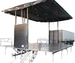 st345 mobile hydraulic stage semi-trailer