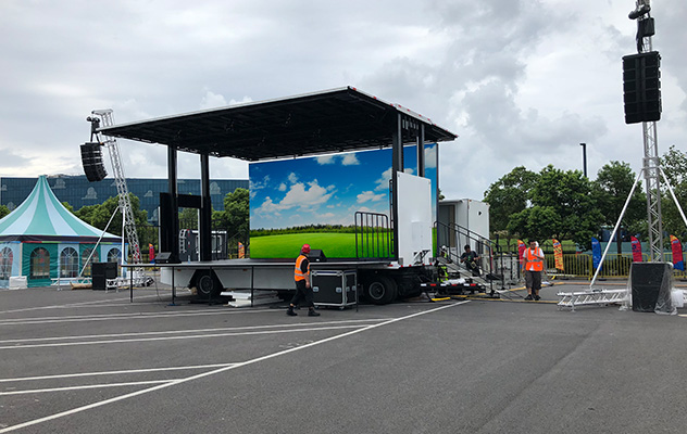 HY-ST345P MOBILE STAGE TRAILER