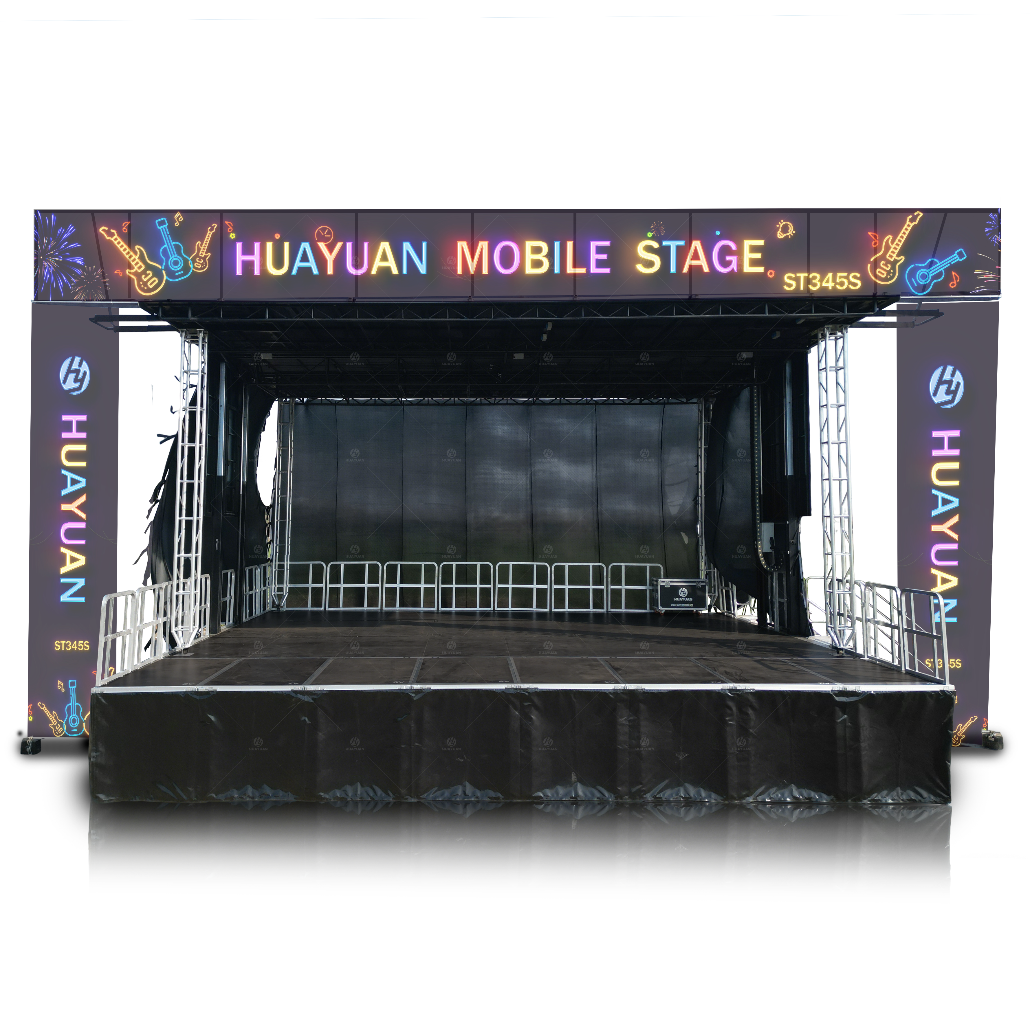 outdoor mobile stage trailer