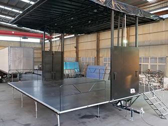 church Crusades stage trailers