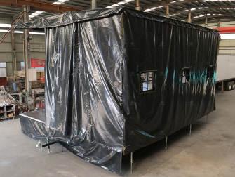 st345 portable stage trailers
